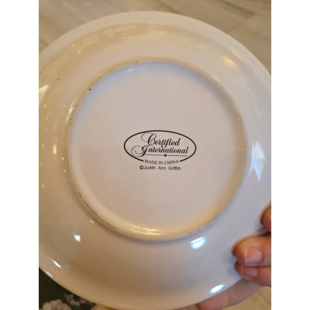 Certified International Starlight Santa Night Time Edition 2 Pc Salad Plates